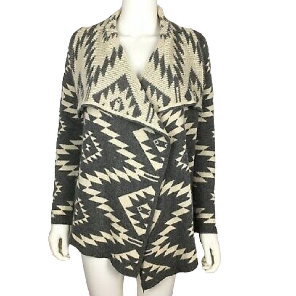 Market & Spruce Stitch Fix Angora Southwestern Aztec Boho Open Cardigan Size S